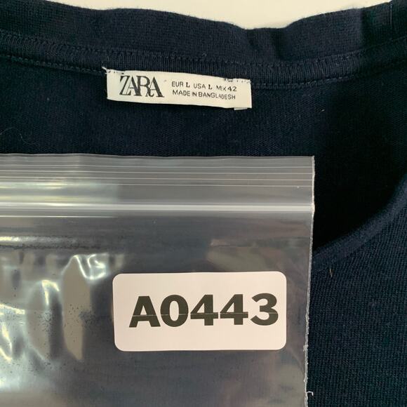 Zara L Mens Retro Blue Skater Tee Shirt Y2K 90s Short Sleeve Crew Neck - Picture 7 of 7